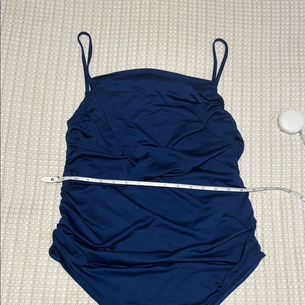 Blue Bodysuit One Piece with Scoop Neckline - Picture 3 of 6